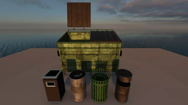 City props - Trash Containers preview
