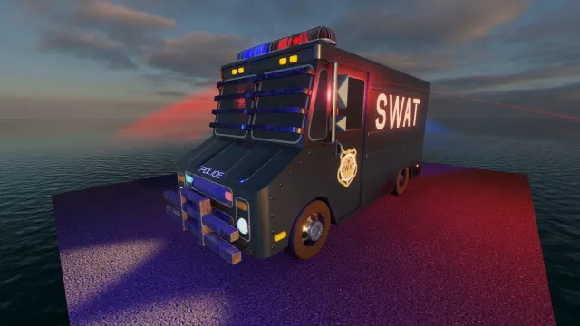 SWAT Police Van preview